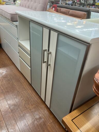 NITORI レンジボード ポスティア 120 キッチンカウンター ニトリ 白系 ホワイト No.151● ※現金、クレジット、ぺイペイ、スマホ決済対応※