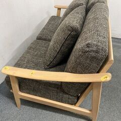 シギヤマ家具 クロスタイム ソファ 150サイズ 2人掛け 北欧テイスト ホワイトオーク材 中古家具 店頭引取歓迎 R7681