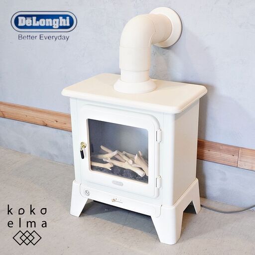 DeLonghi(デロンギ)の暖炉型電気ファンヒーターです。暖炉のある暮らしが手軽に楽しめるレトロな暖房器具。リアルなゆらぎの炎はリビングを癒しの空間に。視覚で感じるリラックス効果抜群です。DJ443