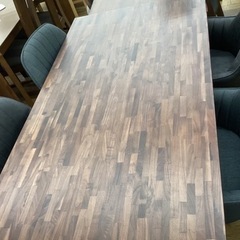 KK-7【新入荷　アウトレット】ウォールナット無垢材天板　ダイニング5点セット　ブラウン