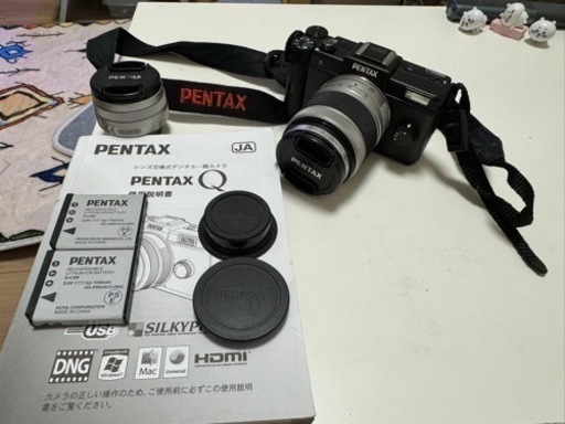 【直接受け渡し・お支払い】PENTAX Q レンズキット＋01単焦点レンズ＋予備バッテリー