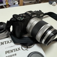 【直接受け渡し・お支払い】PENTAX Q レンズキット＋01単焦点レンズ＋予備バッテリー 直接受け渡し・お支払い】PENTAX Q レンズキット＋01単焦点レンズ＋