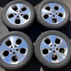 【バリ山】アルファード 純正 アルミホイール スタッドレス 17インチ ガリット GARIT GS 225/55R17 4本 2019年 トヨタ純正 ヴェルファイア