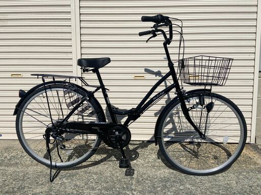 新品★未使用　ママチャリ　 26インチ　シマノ製6段変速　ブラック