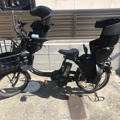 YAMAHA 電動自転車　子供　3人乗り