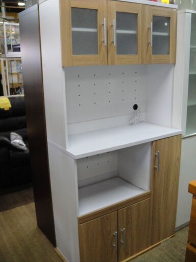 キッチンボード　コンセント２口　レンジボード　食器棚　食器収納　家電ボード　キッチン収納