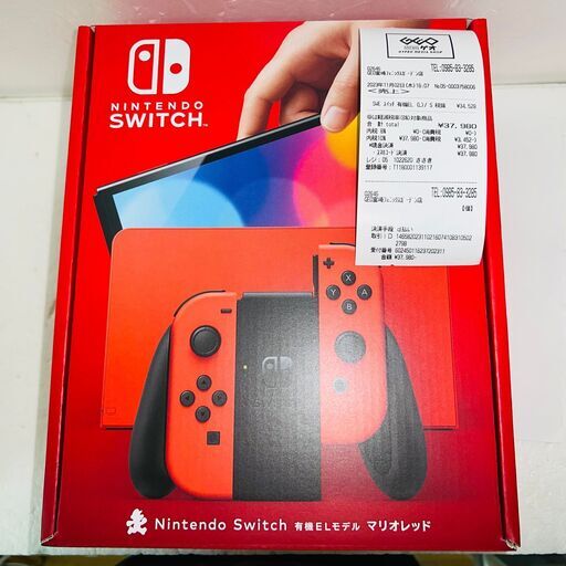 新品未開封☆ニンテンドースイッチ★有機ELモデル☆Nintendo Switch★マリオレッド☆本体★保証書・レシート付き☆購入日2023年11月2日