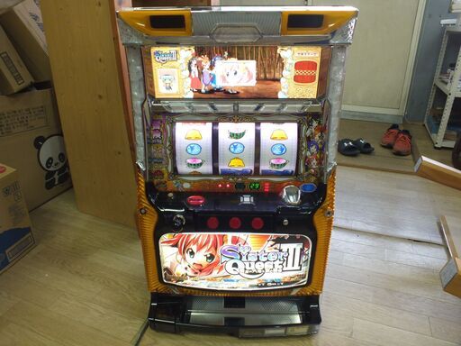 パチスロ 実機 シスタークエスト Ⅲ 黄金の大地と東の勇者 家庭用 100V 作動OK コイン不要機