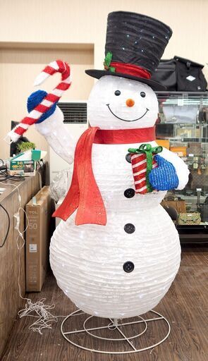 札幌発 クリスマス イルミネーション ポップアップ スノーマン 213cm LEDライト330球