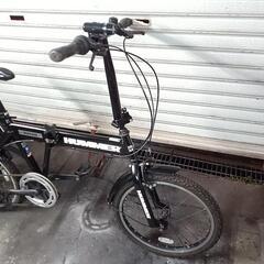 自転車　中古　折りたたみ自転車　HUMMER　2020年製　外装6段変速　フロントライト付き　タイヤ20インチ　カラーブラック