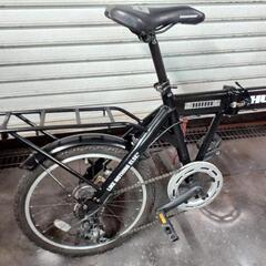 自転車　中古　折りたたみ自転車　HUMMER　2020年製　外装6段変速　フロントライト付き　タイヤ20インチ　カラーブラック