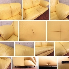 【定価40万円】本革　2人掛けソファ Castello/カステッロ　イタリア製