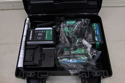 HiKOKI(ハイコーキ) 36Vインパクトドライバ アグレッシブグリーン 新型Bluetooth搭載蓄電池2個・充電器・ケース・ WH36DC(2XPSZ)③ (D5286ksxwY)