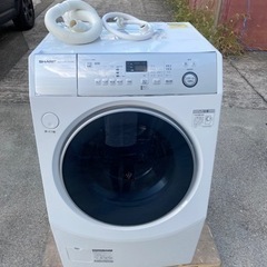 SHARP ドラム式洗濯乾燥機 ES-H10C-WR 2019年...