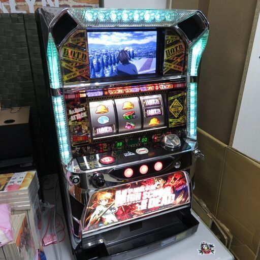 パチスロ実機 ハイスクールオブザデッド コイン不用機・鍵付き スロット機|江別市のリサイクルショップドロップ