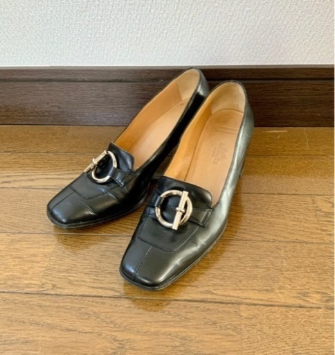 2点セット　HERMES エルメス パンプス\u0026ニナリッチバッグ　36 シェーヌダンクル ヴェスパ パンプス 黒　23cm レディース　くつ　靴