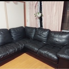 L Shape L型　レザー　ソファ 