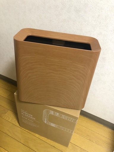 ★新品★ ideaco ダストボックス　ライトブラウン（チークウッド）