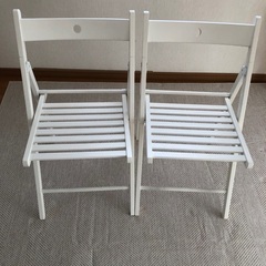IKEA 折りたたみ椅子　フロースヴィ　ホワイト　2つ組み
