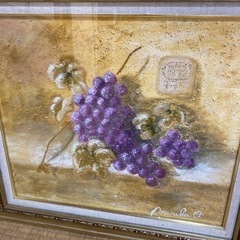 油絵　ぶどう