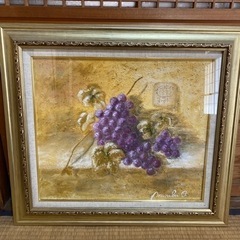 油絵　ぶどう