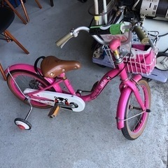 ●販売終了●子供用自転車　16ｲﾝﾁ　ﾋﾟﾝｸ　補助輪付き　サイ...