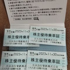 定期　西武鉄道　株主優待乗車証　電車全線　2023.11.30迄　男性名義