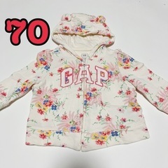 baby GAP 花柄 パーカー 70