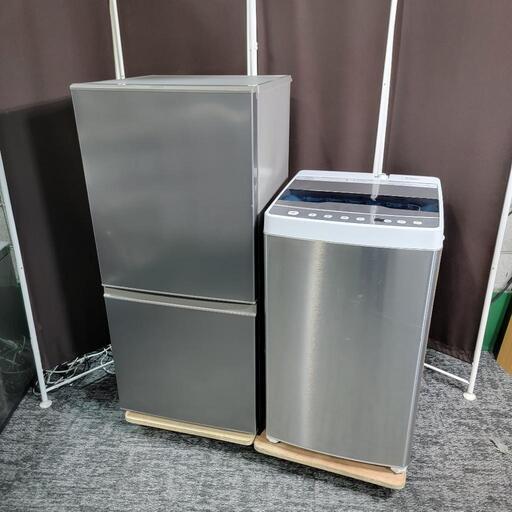 ‼️お届け\u0026設置は全て0円‼️激レア✨ステンレスカラー✨AQUA 家電セット