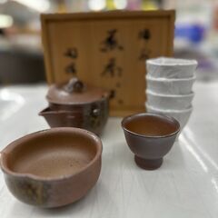 陶正園/煎茶器揃/木村陶峰作/備前焼