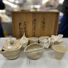 ☆ジモティー割引有り☆東光山松緑窯/萩焼/煎茶器揃