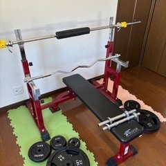 【筋トレ】ベンチプレスセット(計85kg分のプレート付)