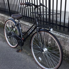 ◉PayPay10％還元＜特選車＞新品同様・ノアール・シティサイクル27インチ・シマノ6段変速・オートライト・ブラック