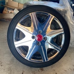 交換歓迎！軽サイズレグザスD800メッキ165/45r16タイヤ新品交換済みの