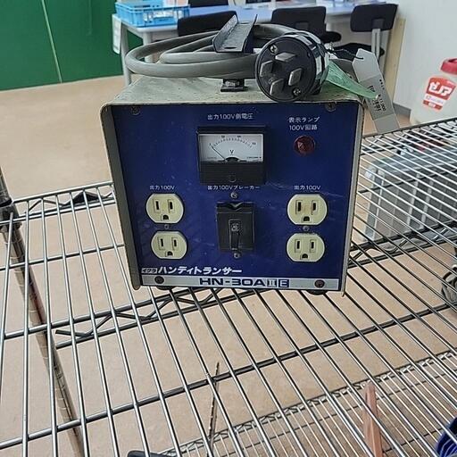 変圧器　単相200V→単相100V