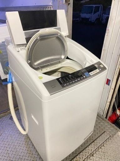 福岡市内配送設置無料　日立 HITACHI BW-D8TV W [ビートウォッシュ たて型洗濯乾燥機（8.0kg） 自動お掃除搭載 プラチナホワイト]