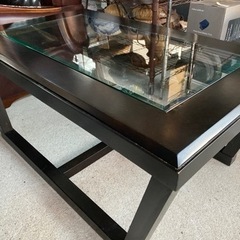 【取引中】木製&ガラス テーブル