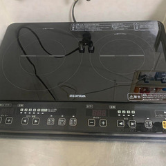 5000円 アイリスオーヤマ2口IHコンロ　IHK-W1-B