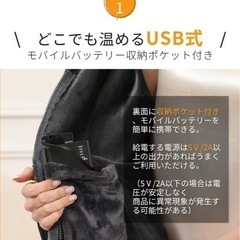 電気毛布 ひざ掛け 掛け敷き 洗える USB 大判 キャンプ 電...