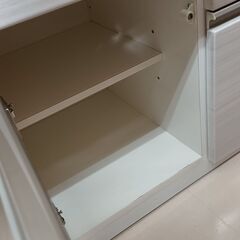 ☆ジモティ割あり☆ ニトリ キッチンボード 食器棚 ホワイト W101×D50×H205