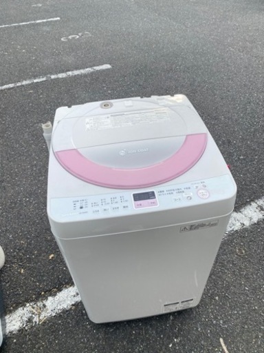 北九州市内配送無料　保証付き　シャープ SHARP ES-GE60N-P [全自動洗濯機(6.0kg) ピンク系]