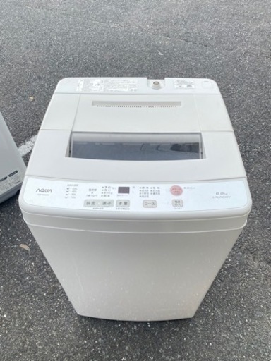 北九州市内配送無料　保証付き　AQW-S60G-W 全自動洗濯機 ホワイト [洗濯6.0kg /乾燥機能無 /上開き]