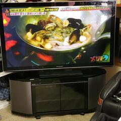 話し中】Panasonic テレビ50インチ スピーカー内蔵テレビ台