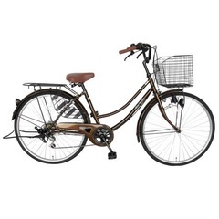 自転車26インチ軽快車 6段変速