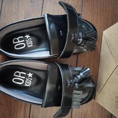 タッセルローファー　革靴　16　黒　結婚式　七五三　入学式