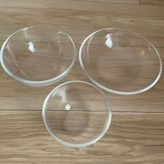 無印良品　透明ガラス食器3点セット