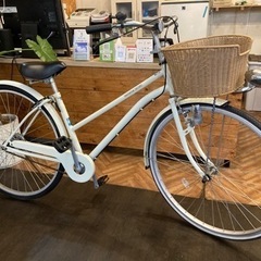 【チェーン新品！】LEDダイナモ　27インチ自転車　ホワイト