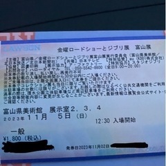富山県美術館 ジブリ展チケット(決まりました)
