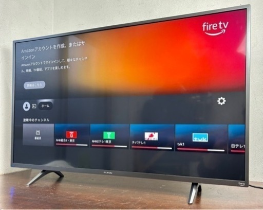 お引取り限定 美品 22年製 フナイ FUNAI FireTV 43V型4K液晶テレビ FL-43UF340 Alexa対応リモコン
