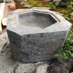 手水鉢　水石　自然石　盆石　観賞石　飾り石